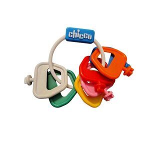 Vintage Chicco Plastic Teething Key Ring Toy, Keyring Baby Toddler Play Bright